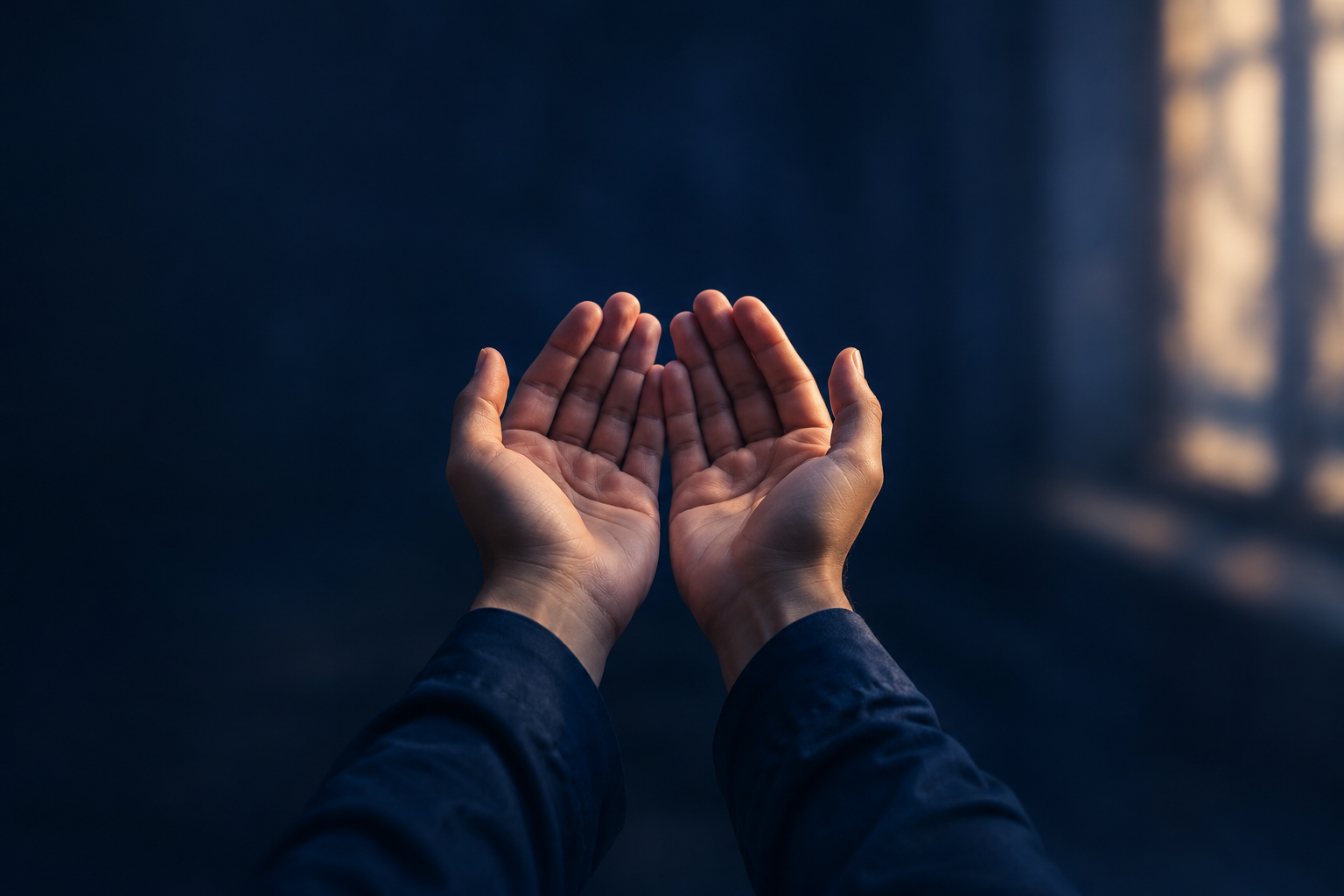 Hands raised in dua