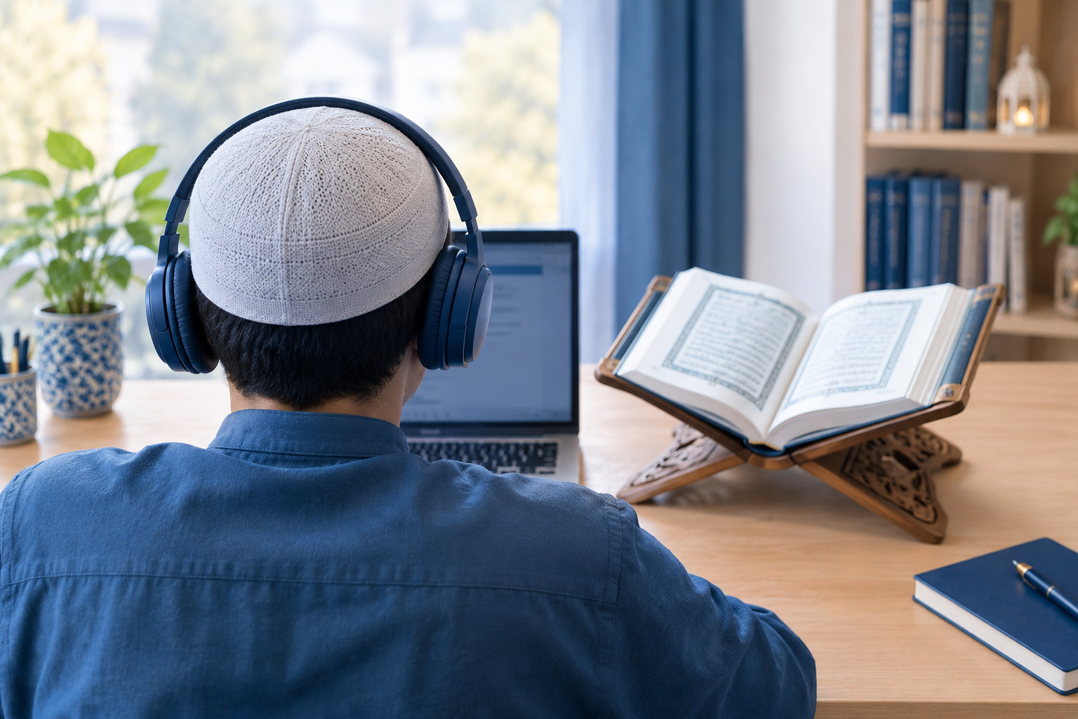 Child reading the Quran